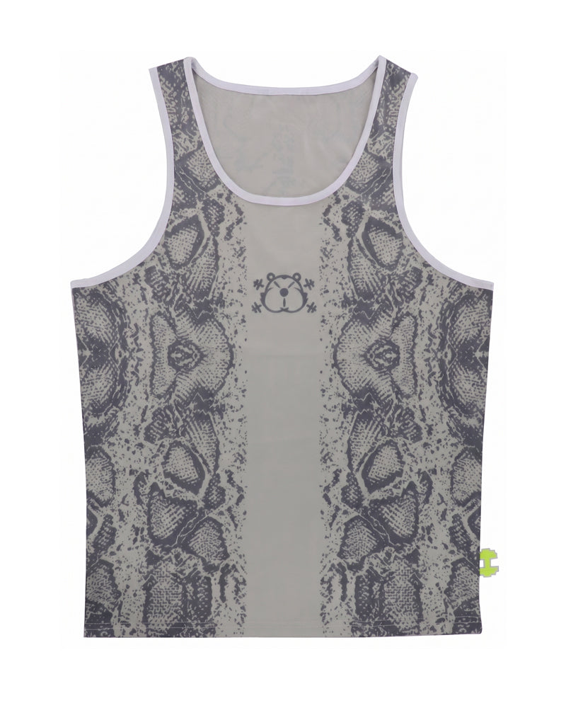 Men’s Athletic Casual Venom-Stripe Muscle Shirt.