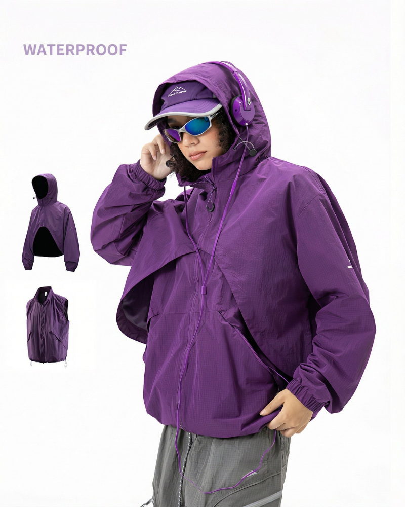 Outdoor Unisex Water-Repellent 2-in-1 Modular Jacket