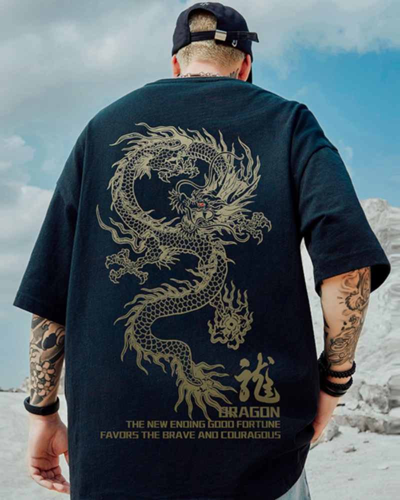 Oversize Streetwear Dragon T-Shirt