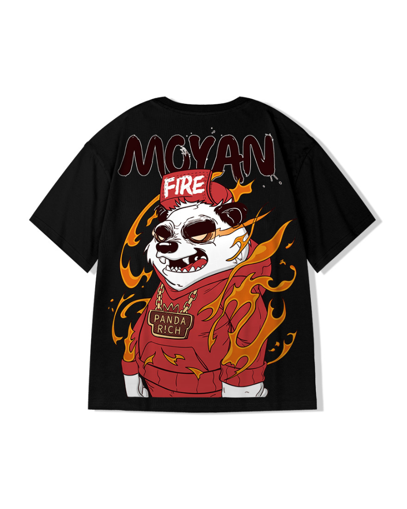 Oversize Streetwear Panda Graphic T-Shirt