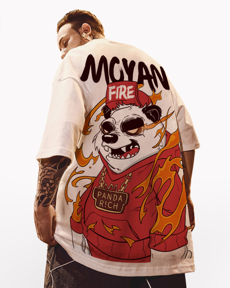 Oversize Streetwear Panda Graphic T-Shirt