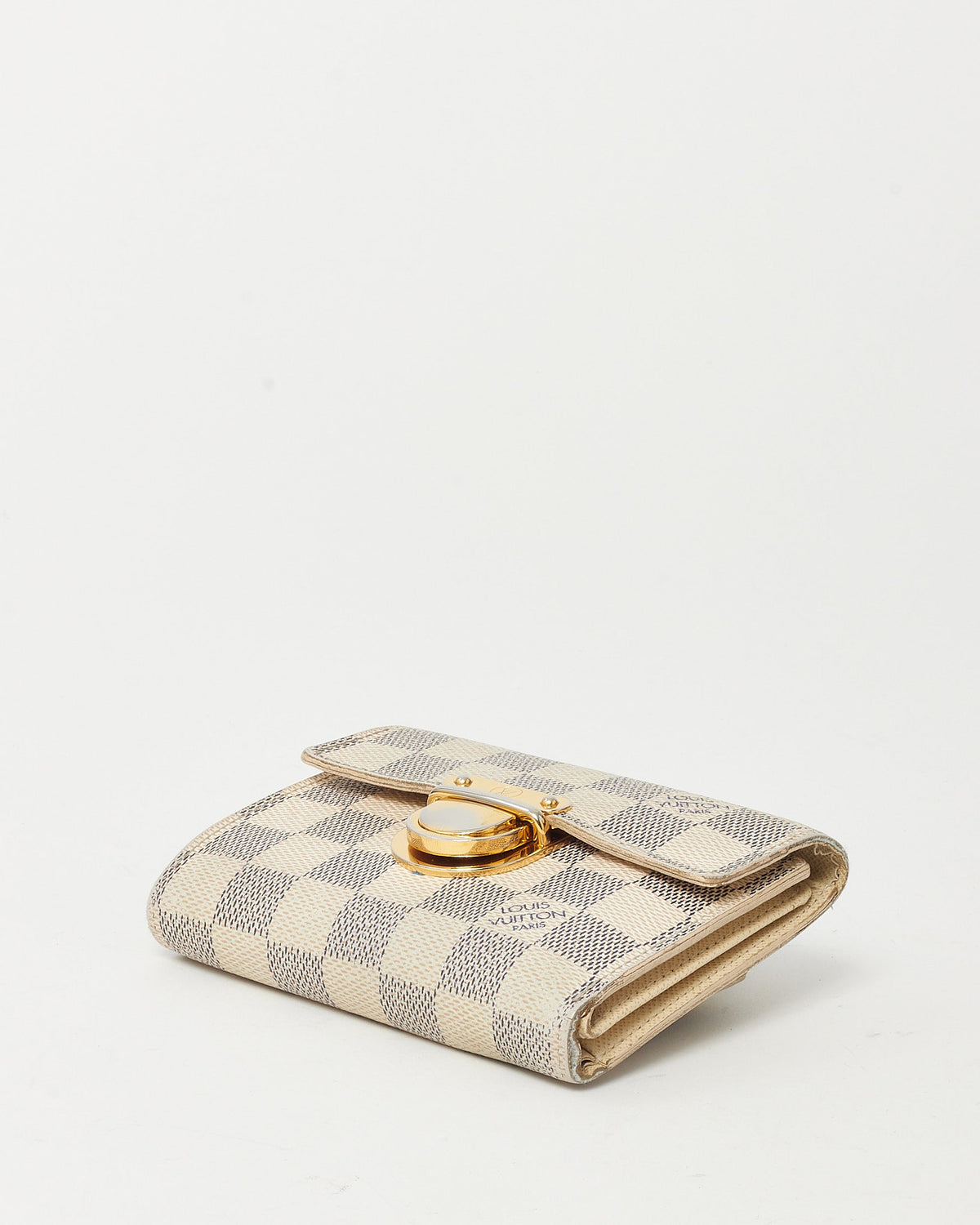 Louis Vuitton Damier Azur Coated Canvas Compact Koala Wallet