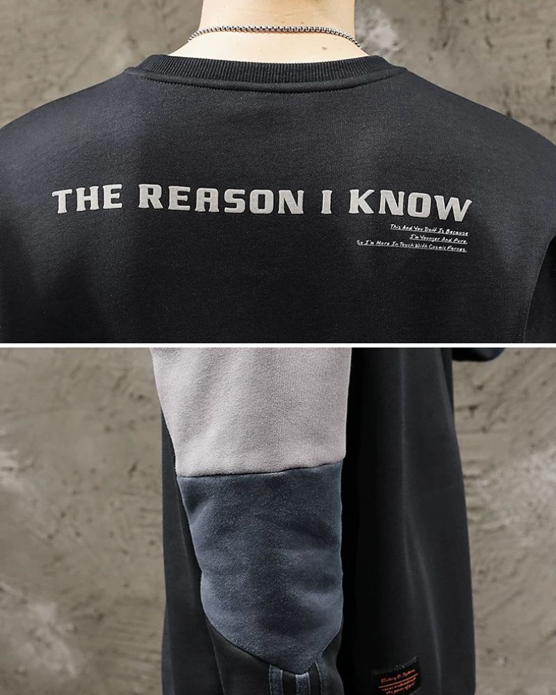 Round Neck Color Block Hoodie