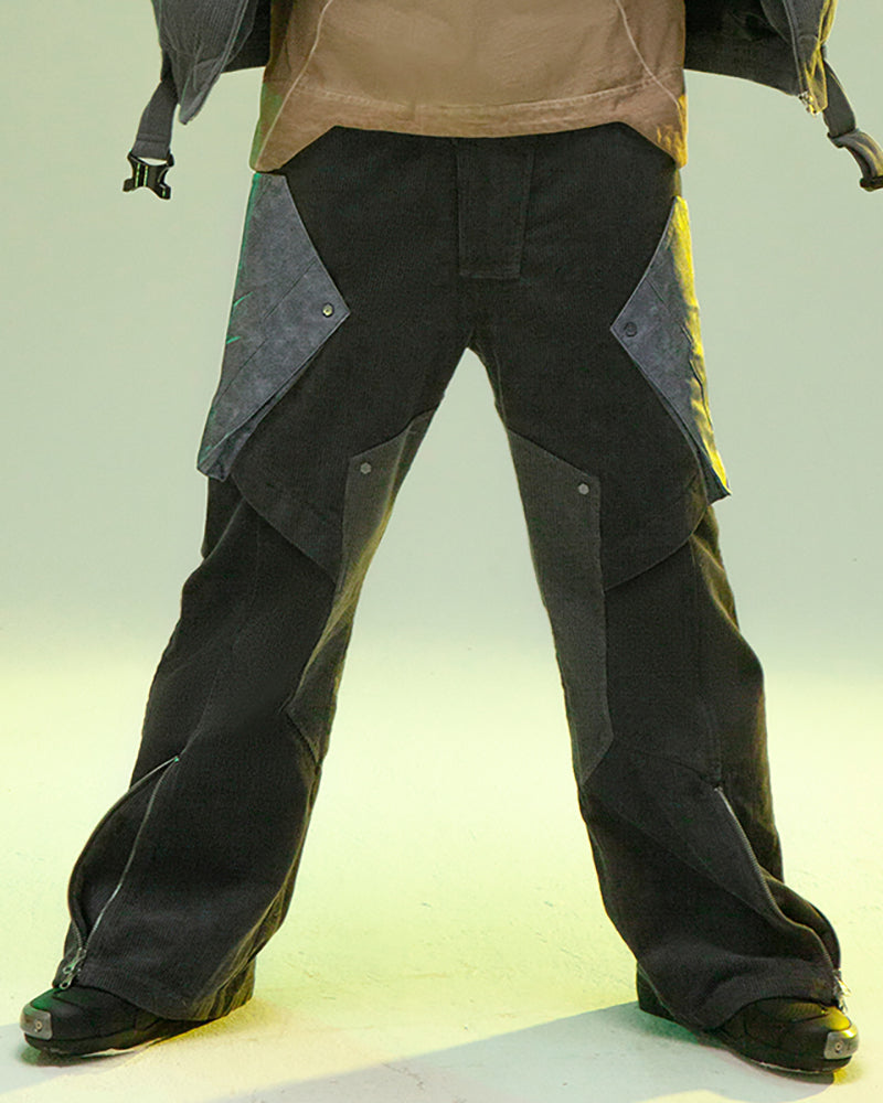 XIPHEVIL Cyberpunk Shadow Patrol Corduroy Pants