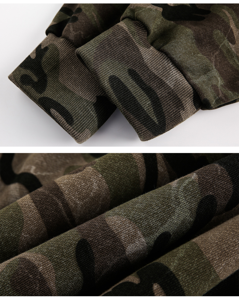 Street Style Couple's Camouflage Hoodie Jacket