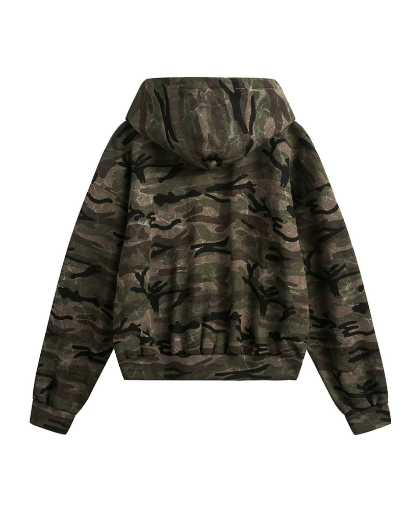 Street Style Couple's Camouflage Hoodie Jacket
