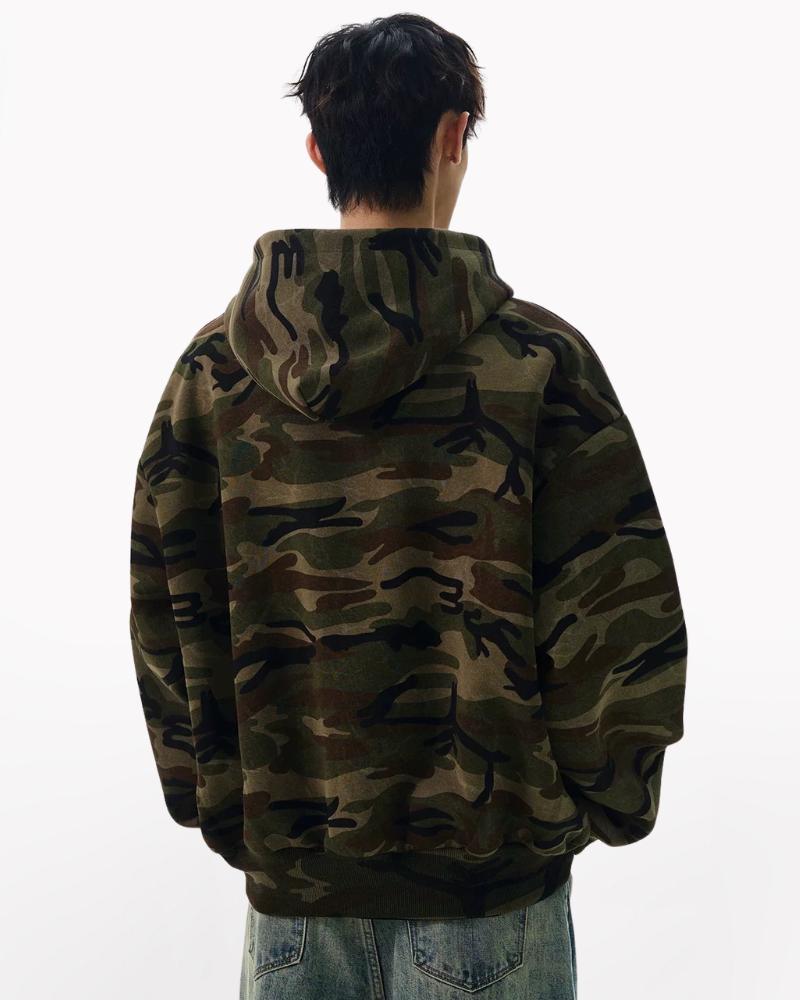 Street Style Couple's Camouflage Hoodie Jacket
