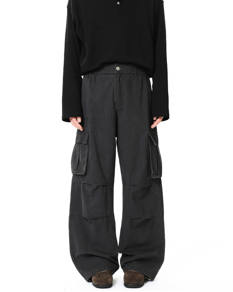 Street American Multi-pocket Washed Cargo Pants
