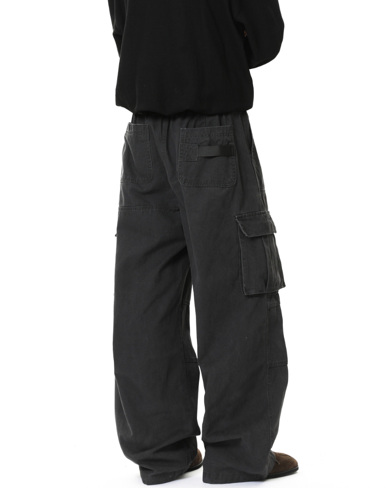 Street American Multi-pocket Washed Cargo Pants