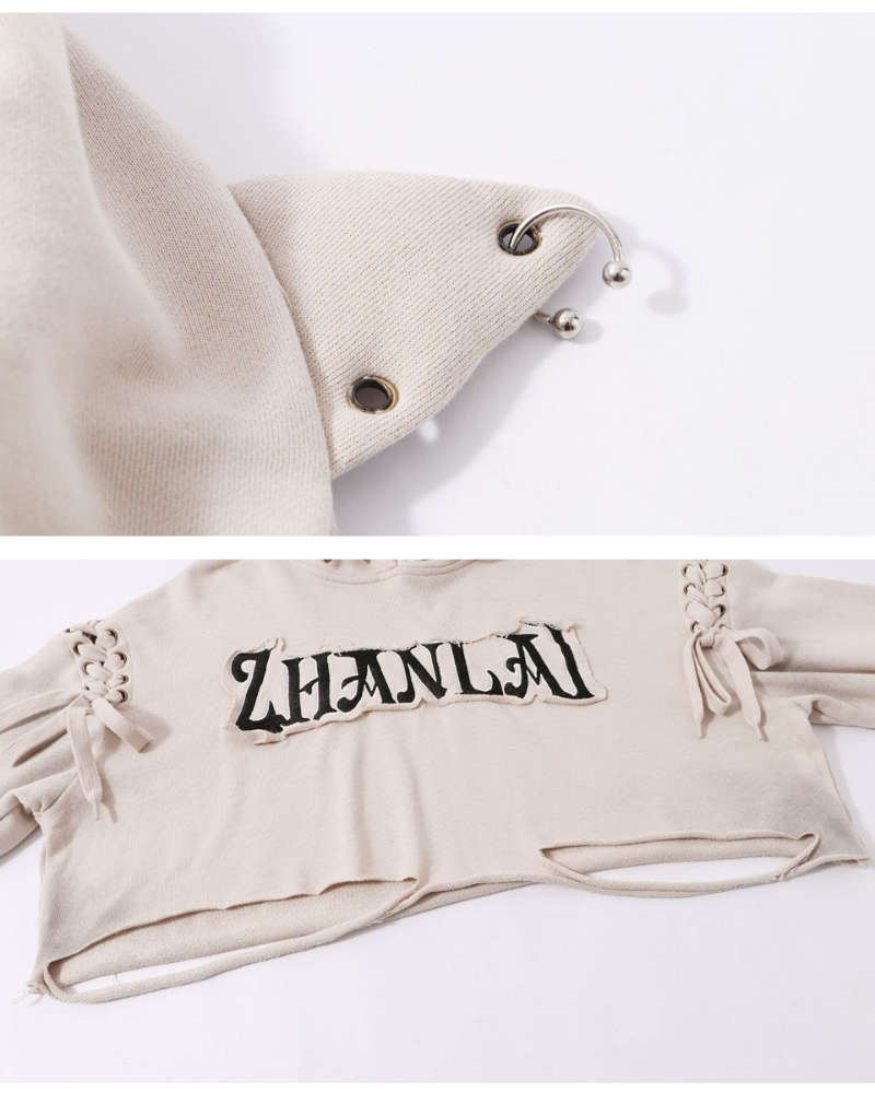 Street Subculture Cat Ear Women’s Cropped Hoodie
