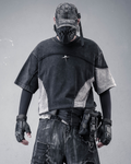 Street Wasteland-style Distressed Patchwork T-Shirt