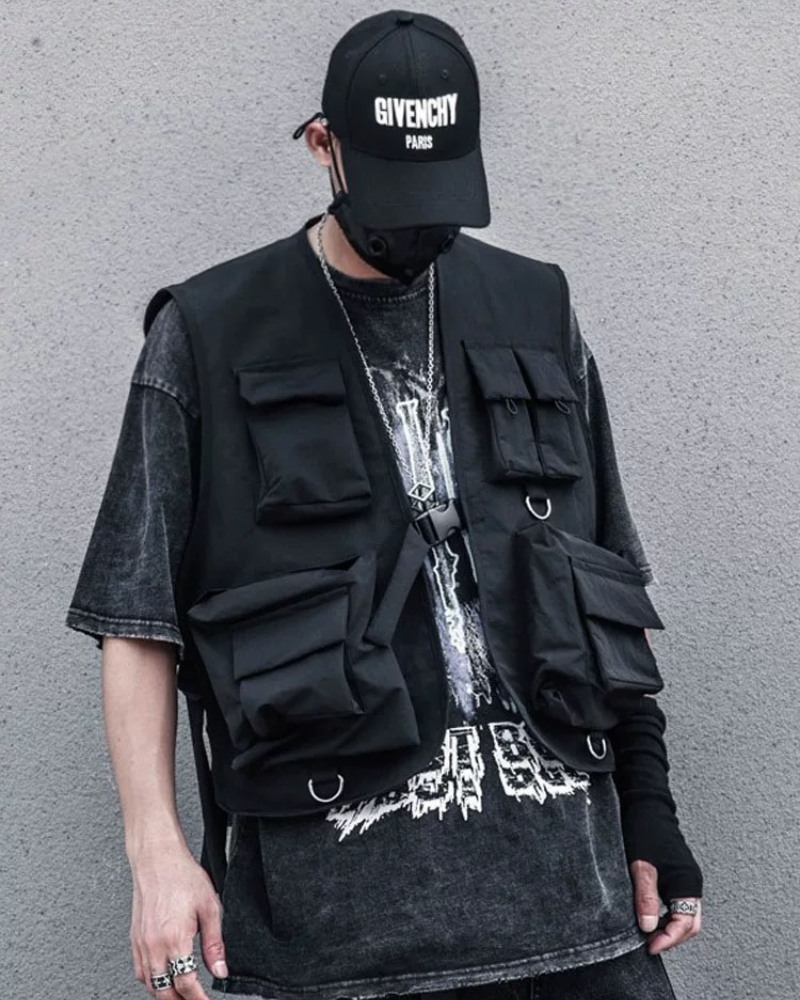 Streetwear Cargo Utility Vest