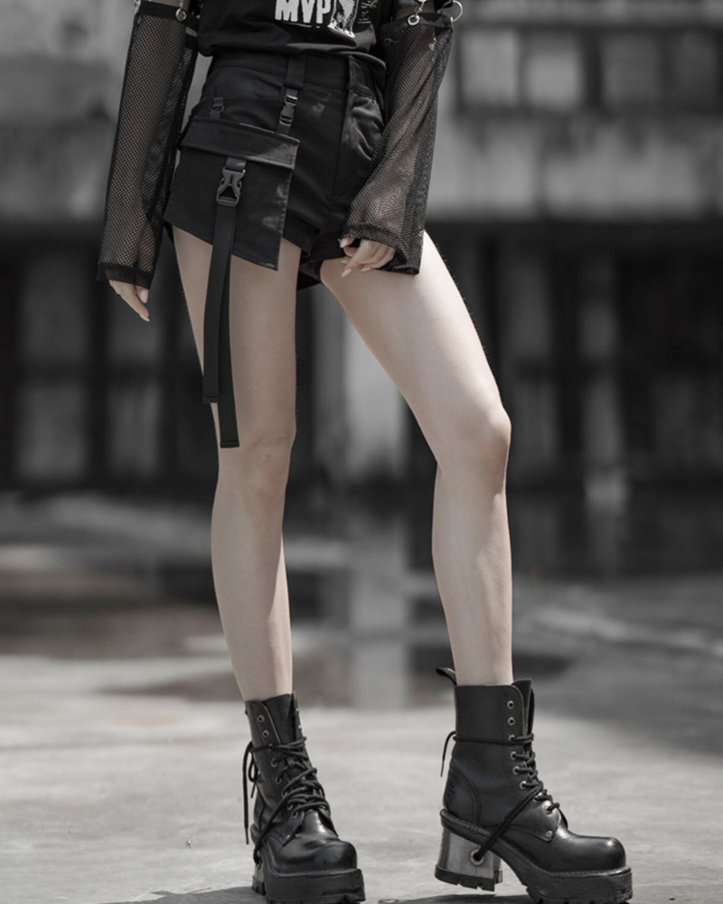 Techwear Ribbon Women's Cargo Shorts