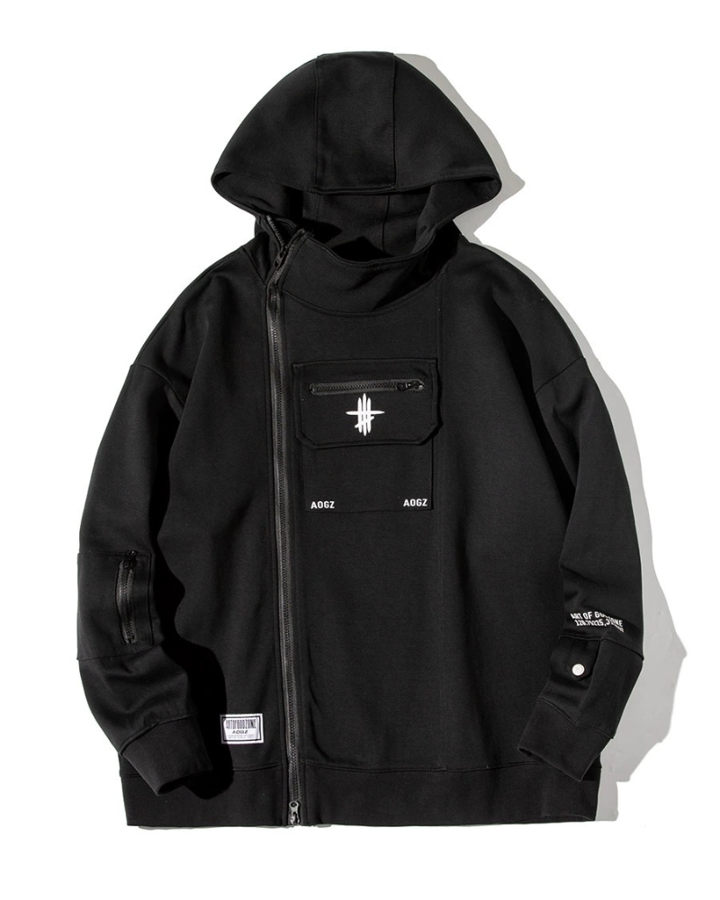 Techwear Cardigan Unisex Zip Up Hoodie