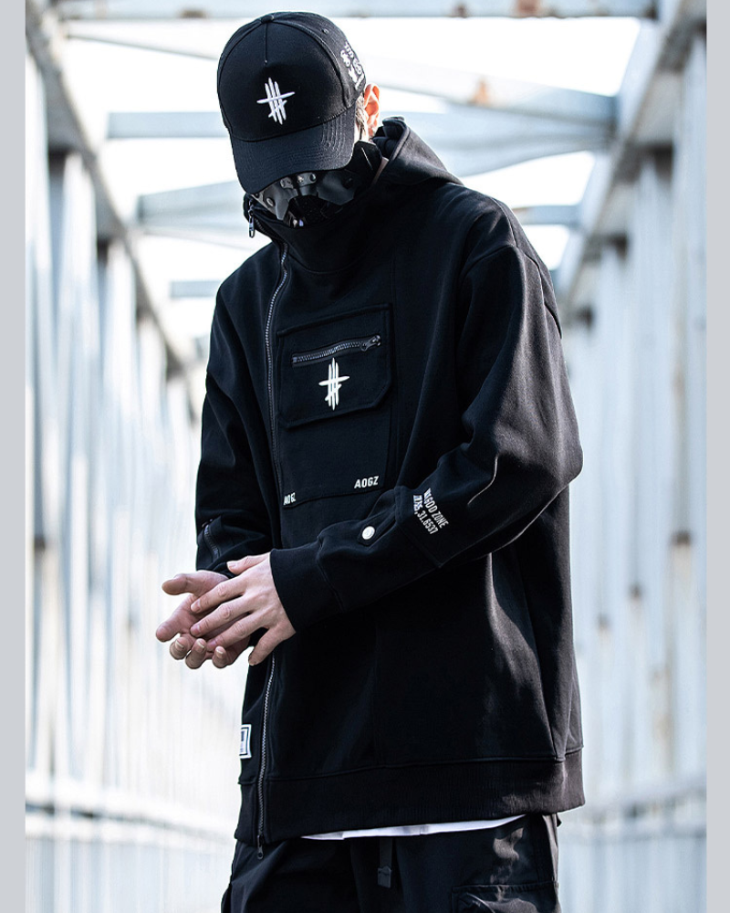 Techwear Cardigan Unisex Zip Up Hoodie