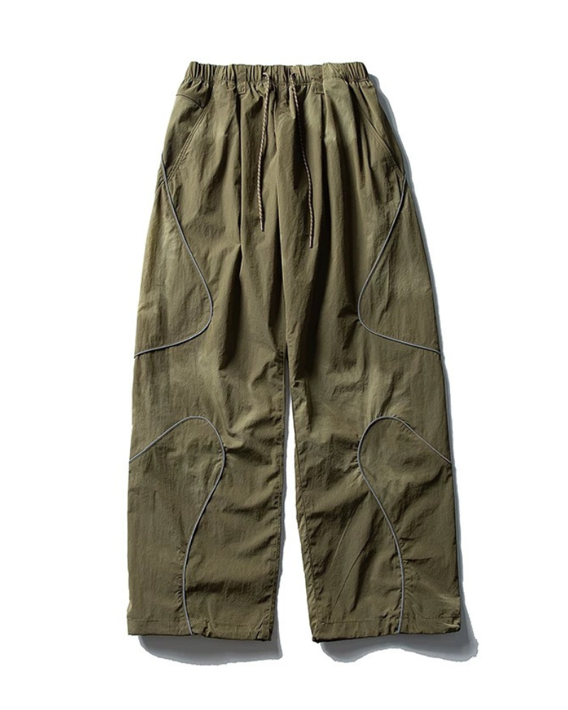 Streetwear Reflective Wide Leg Outdoor Hiking Pants