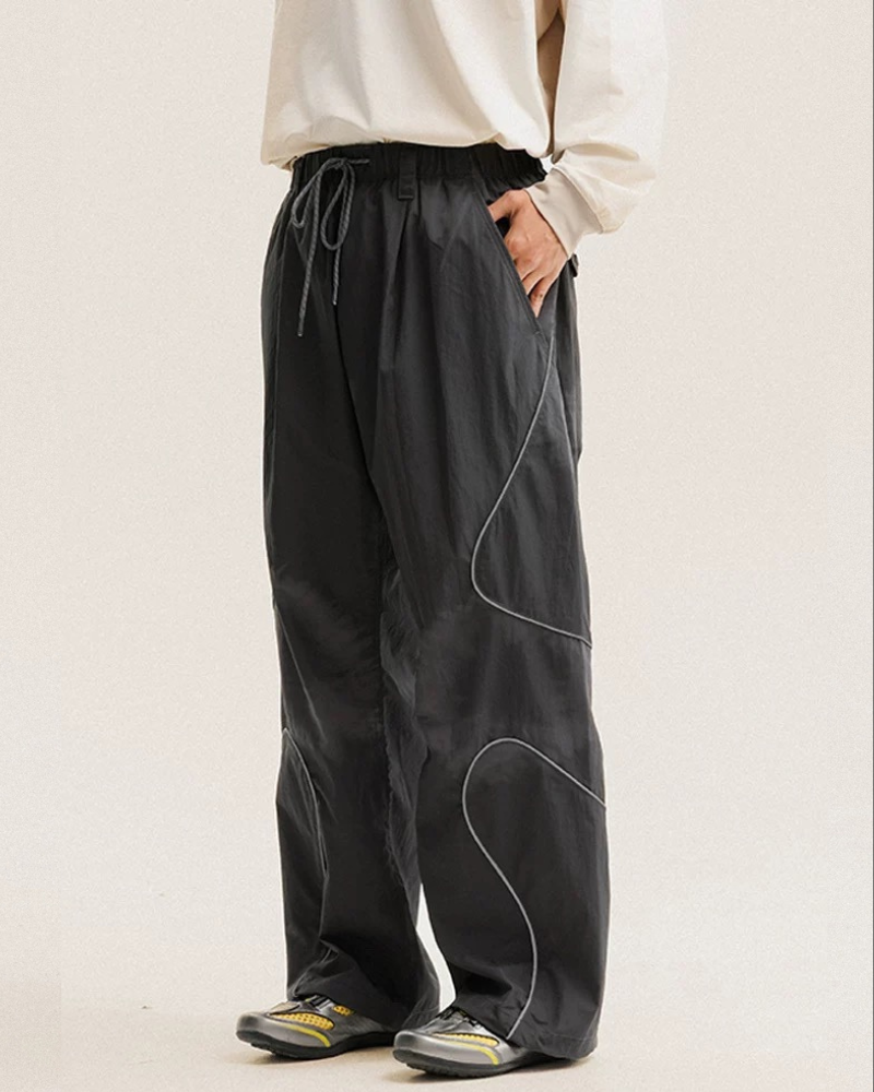 Streetwear Reflective Wide Leg Outdoor Hiking Pants
