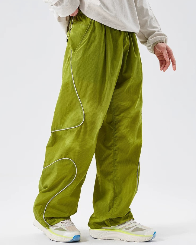 Streetwear Reflective Wide Leg Outdoor Hiking Pants