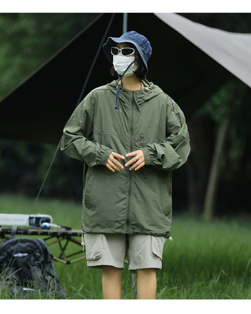 Summer Hiking Outdoor Couple Ice Silk Sun Protection Jacket