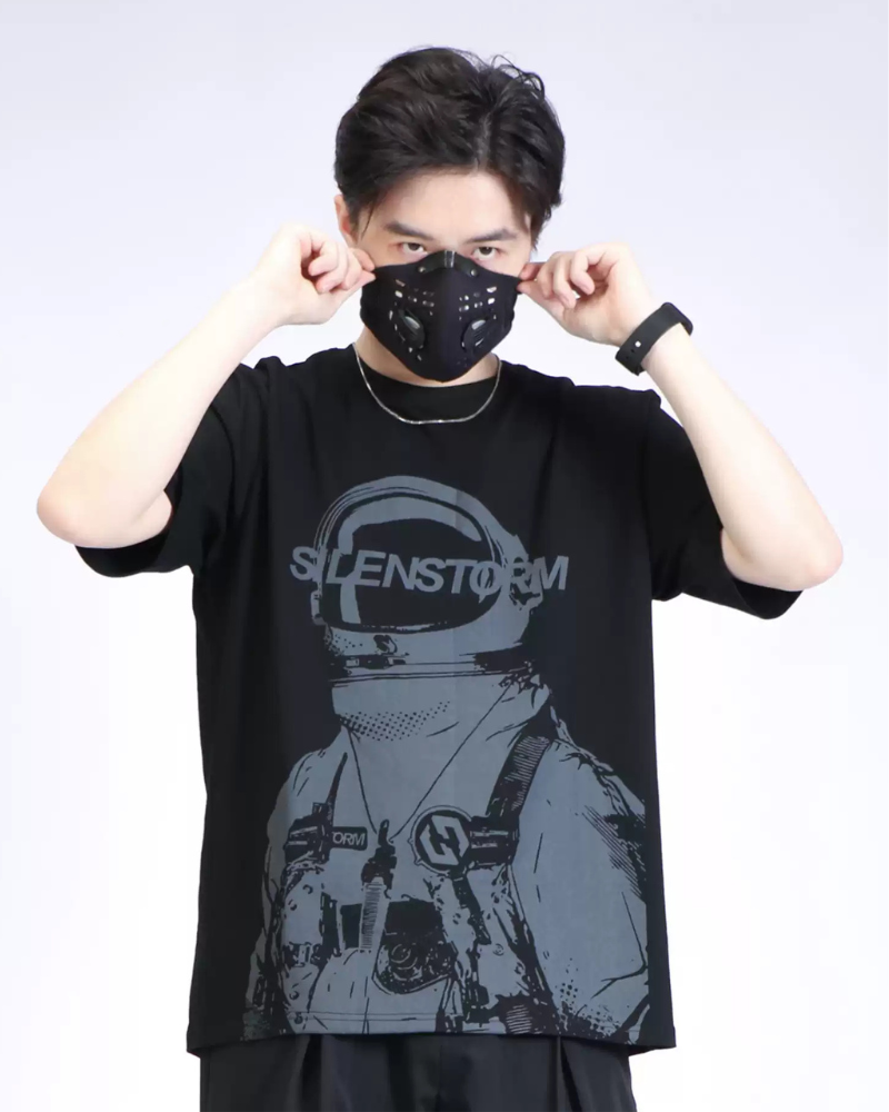 Techwear Astronaut Cotton Graphic T-shirt