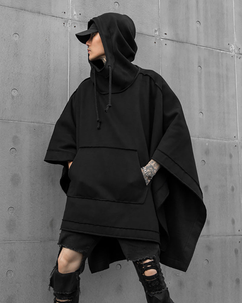 Techwear Batwing Loose Hooded Cape