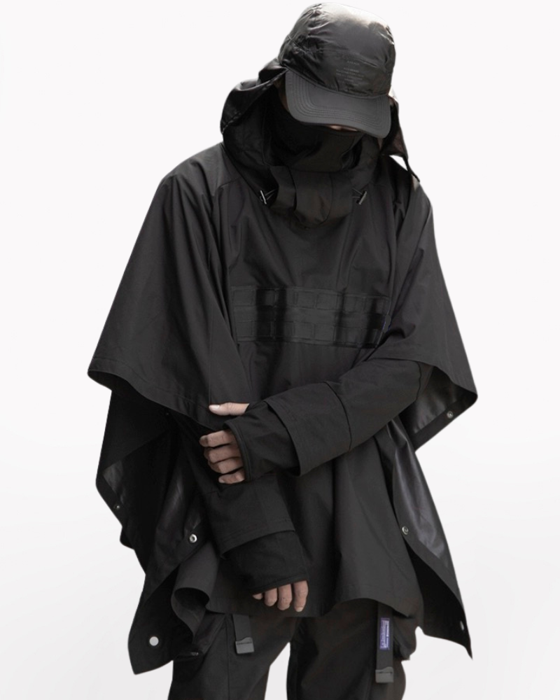 Techwear Waterproof Cyberpunk Samurai Cloak Jacket