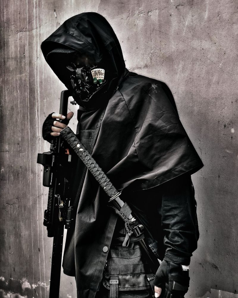 Techwear Waterproof Cyberpunk Samurai Cloak Jacket