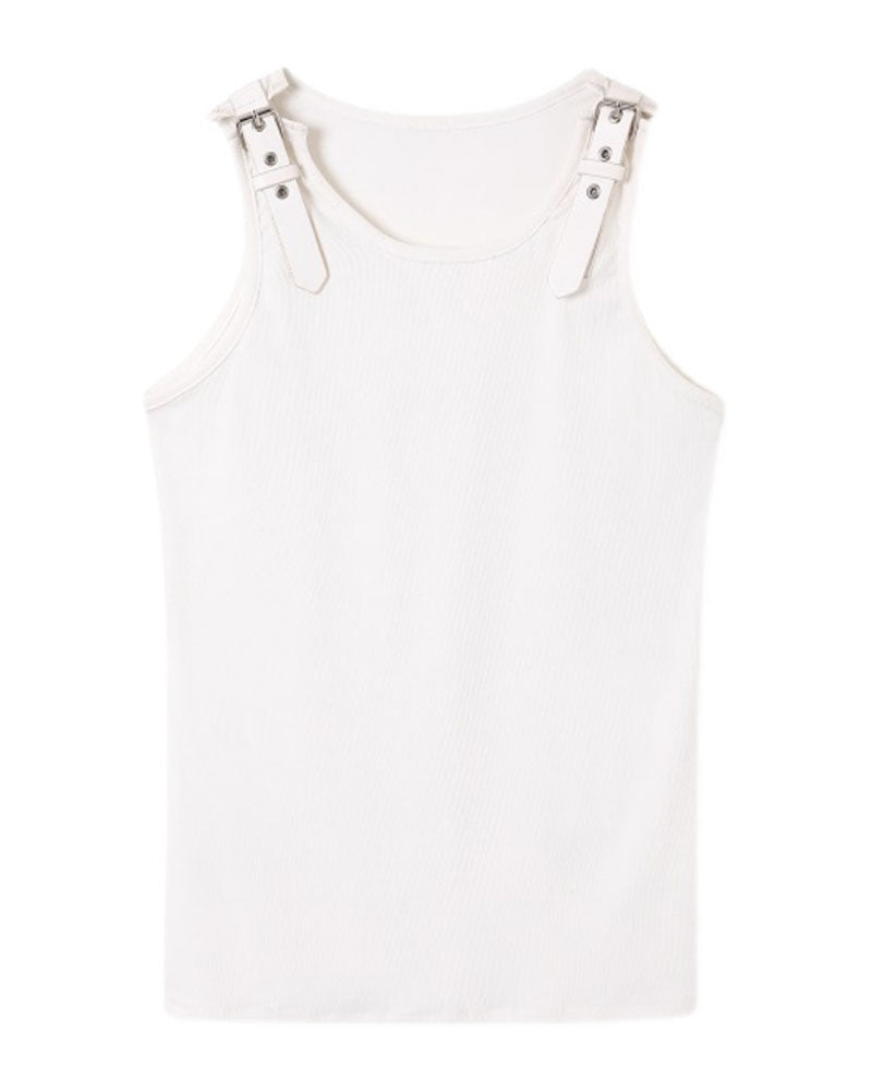 Techwear Sleeveless Strap T-Shirt | Muscle Shirt