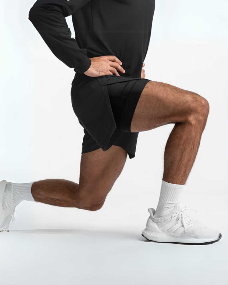 Techwear Double-Layer Mens Workout Shorts