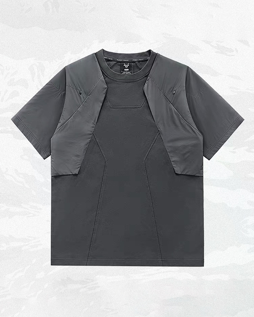 Techwear Fake Two-Piece T-Shirt