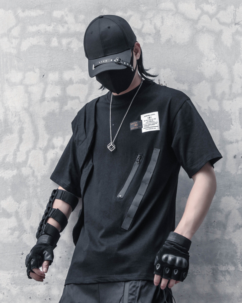 Techwear Functional Patchwork Cargo T-Shirt