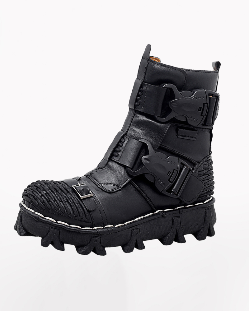 Techwear Harley Unisex Buckle Motorcycle Boots