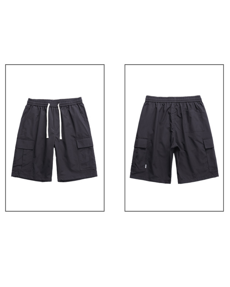 Techwear Men's Summer Ice Silk Cargo Shorts