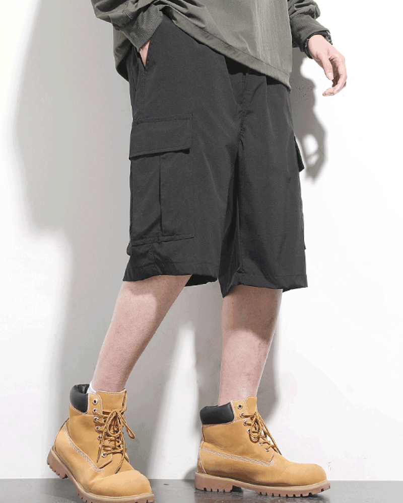 Techwear Men's Summer Ice Silk Cargo Shorts