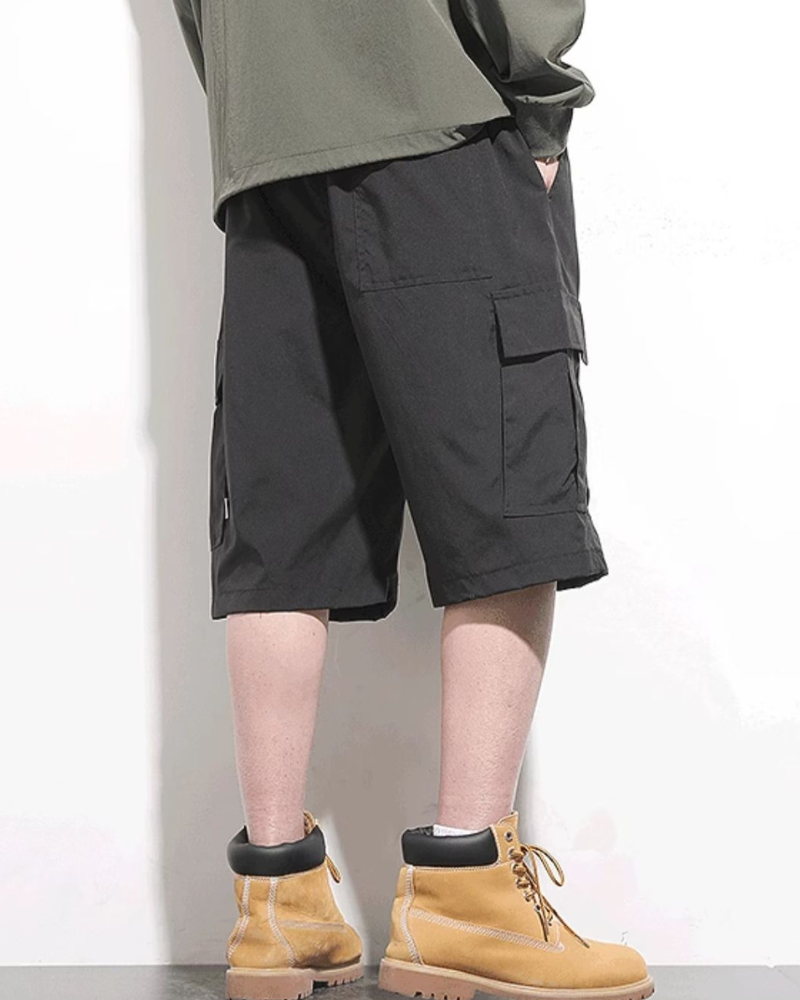 Techwear Men's Summer Ice Silk Cargo Shorts