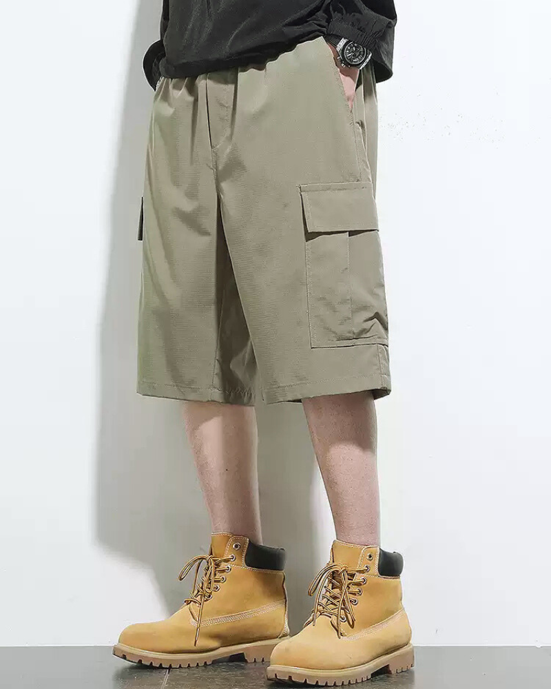 Techwear Men's Summer Ice Silk Cargo Shorts