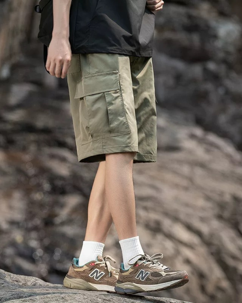 Techwear Men's Summer Ice Silk Cargo Shorts