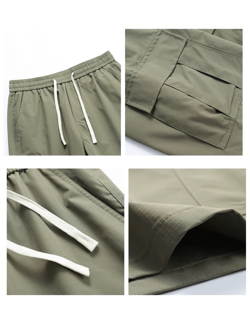 Techwear Men's Summer Ice Silk Cargo Shorts