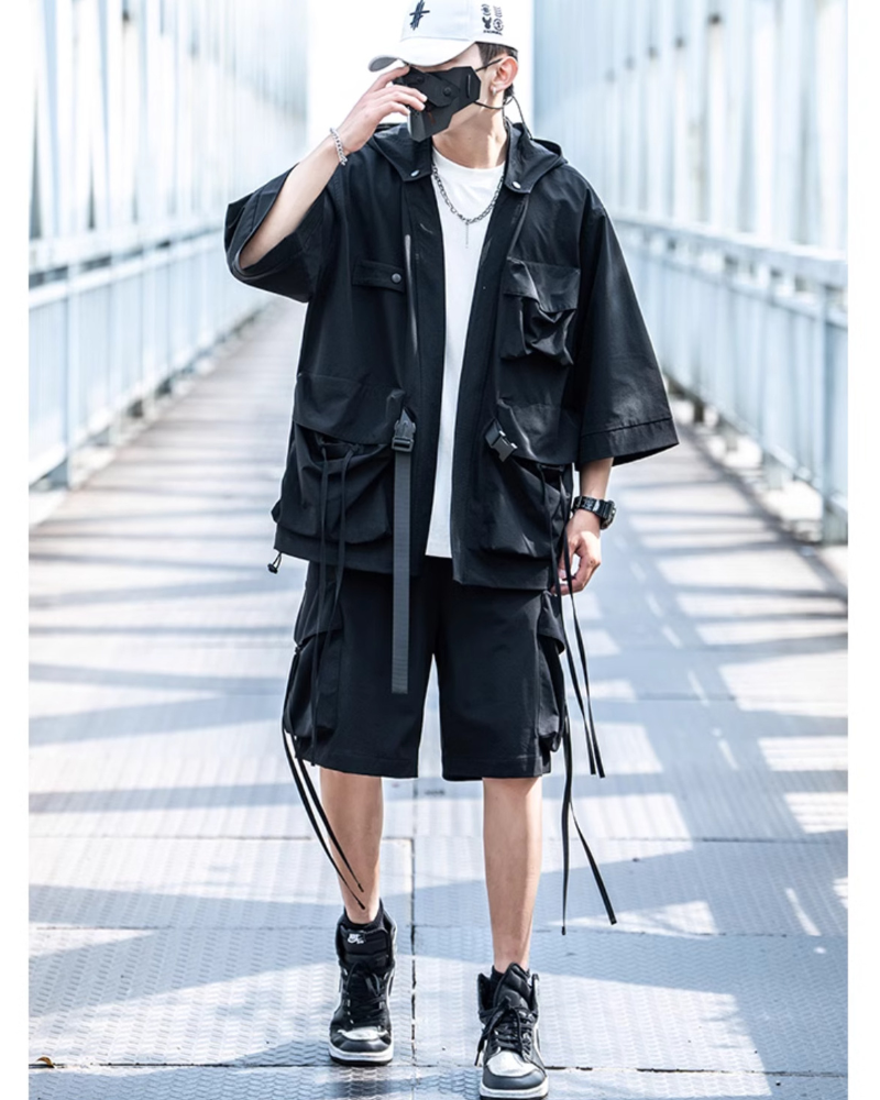 Techwear Ninja Unisex Kimono Hooded Jacket