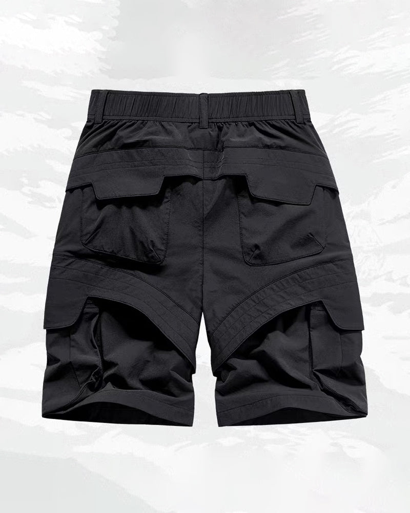 Techwear Pockets Patchwork Cargo Shorts