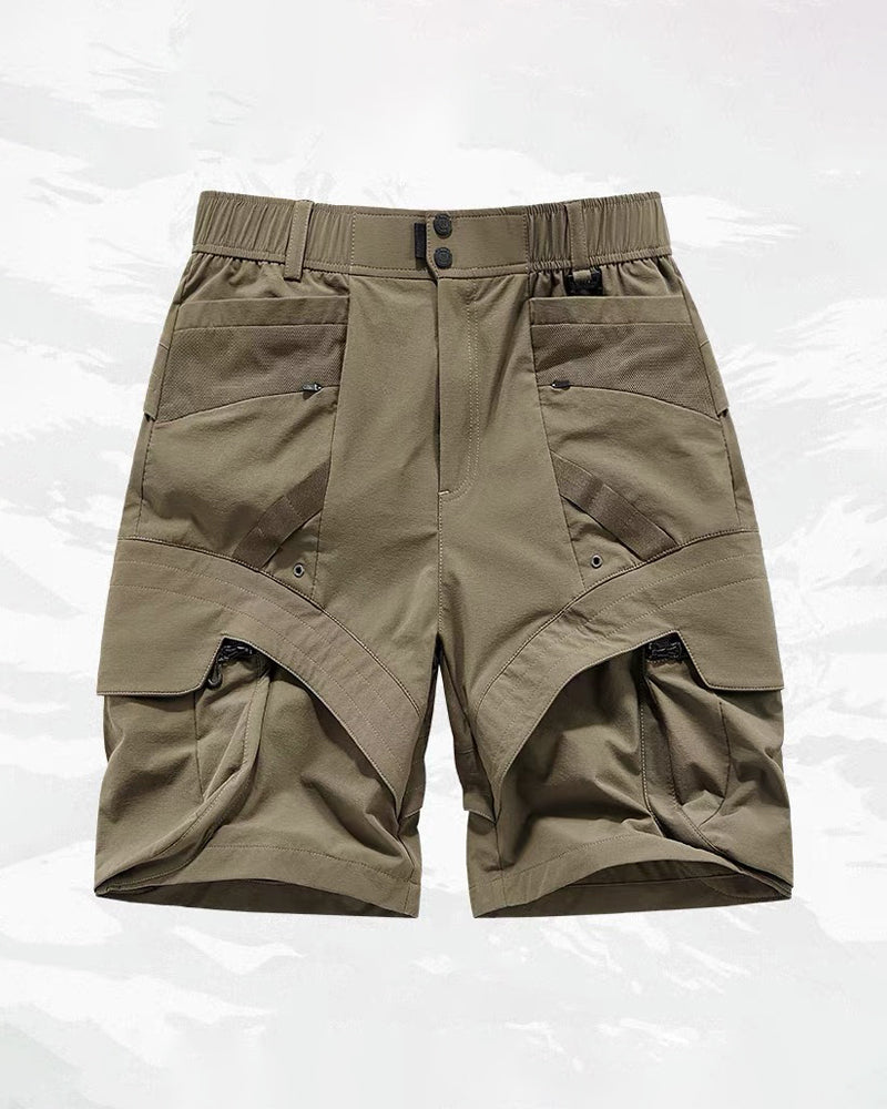 Techwear Pockets Patchwork Cargo Shorts