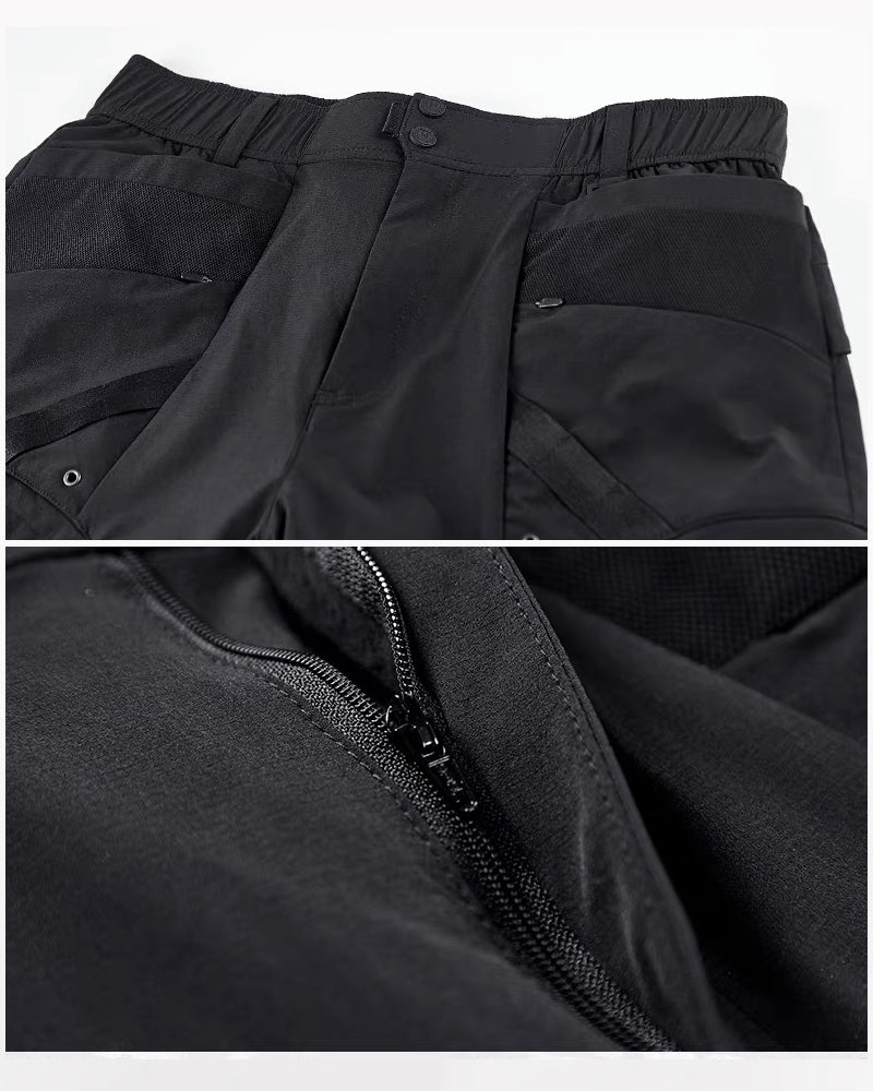 Techwear Pockets Patchwork Cargo Shorts