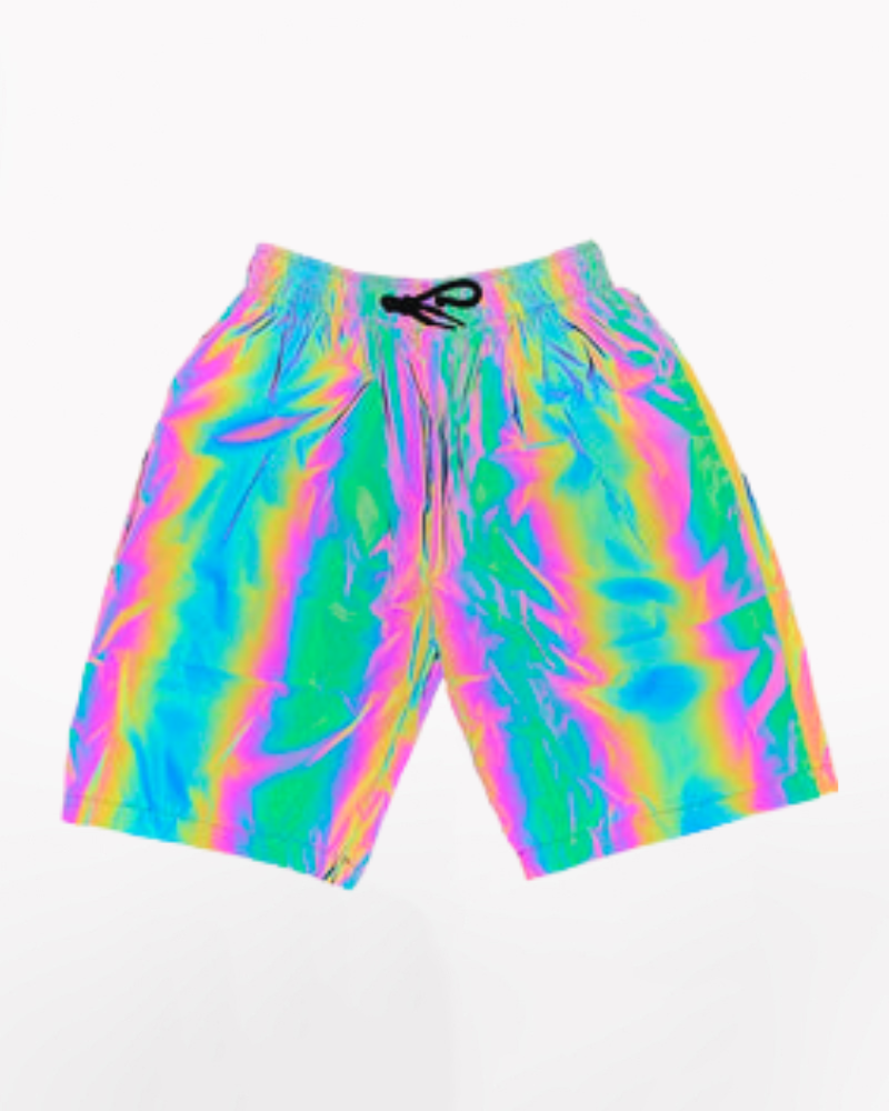 Techwear Rave Clothing Reflective Shorts