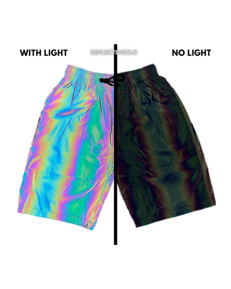 Techwear Rave Clothing Reflective Shorts