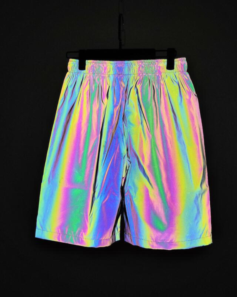 Techwear Rave Clothing Reflective Shorts