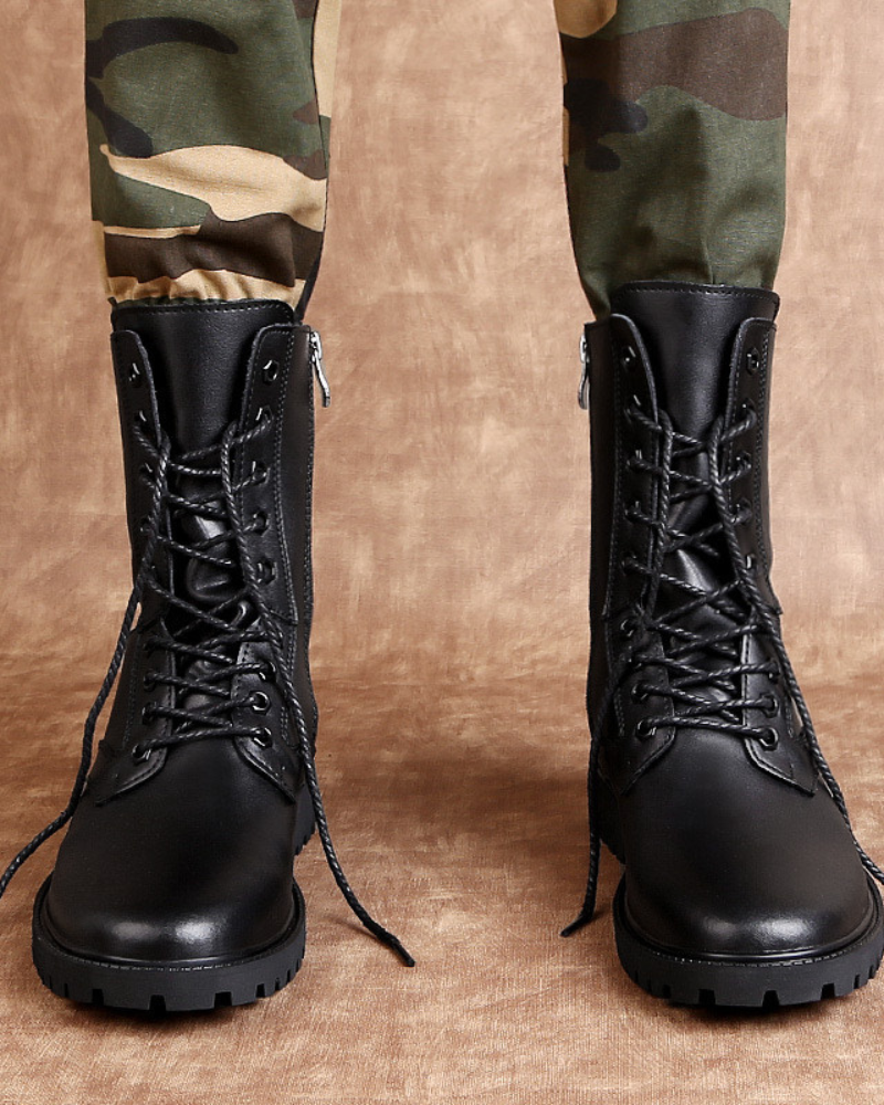 Techwear Tactical Leather Boots