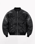 Techwear PU Patchwork Warm Bomber Jacket