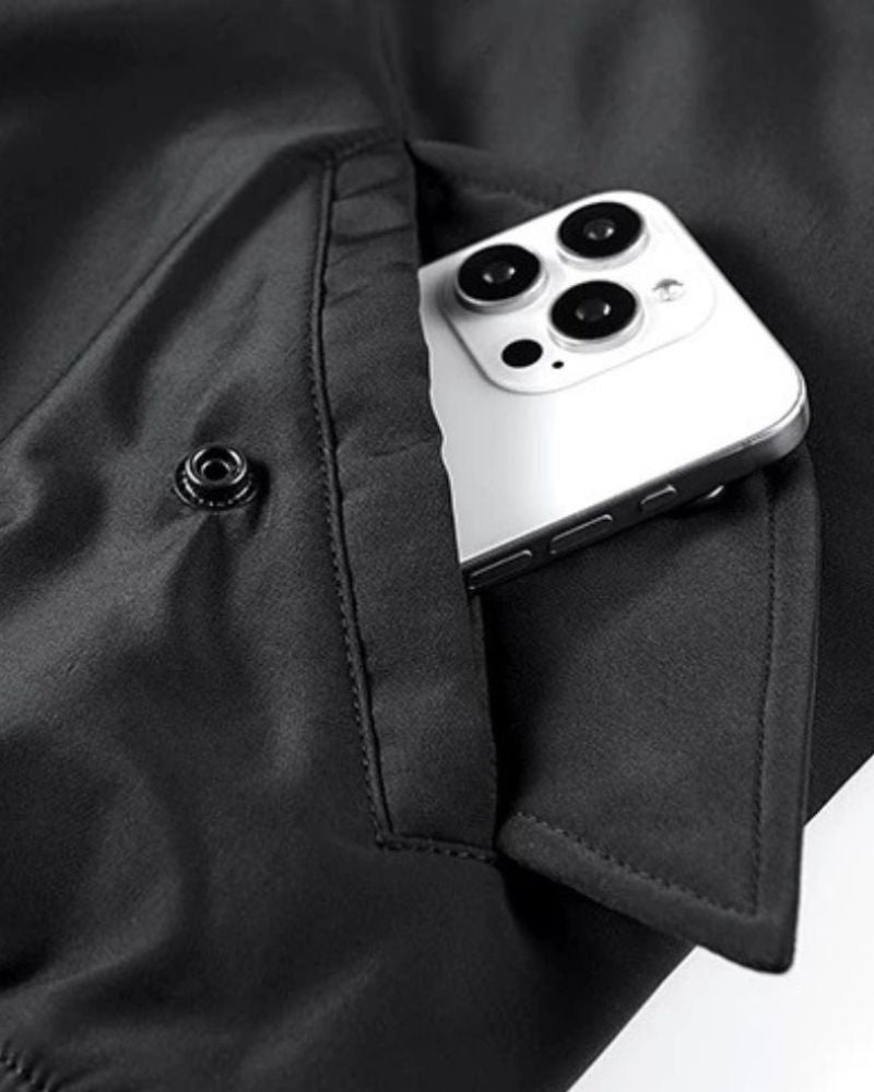 Techwear PU Patchwork Warm Bomber Jacket