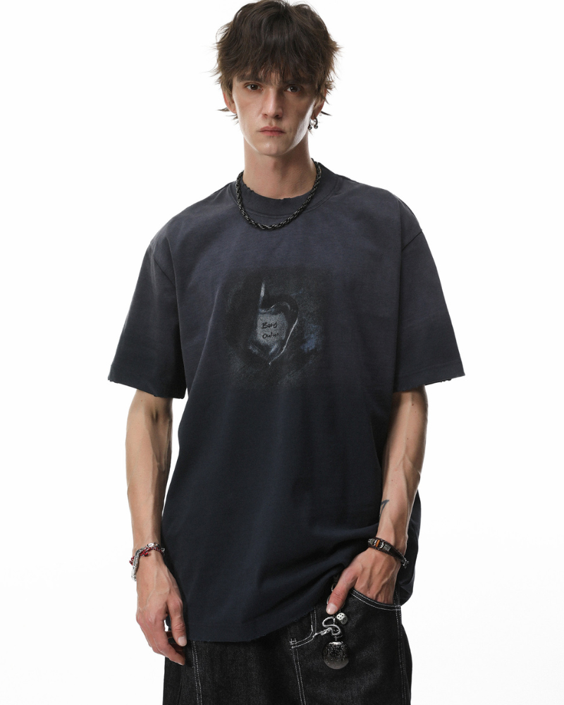 Techwear Vintage Distressed Graphic T-Shirt