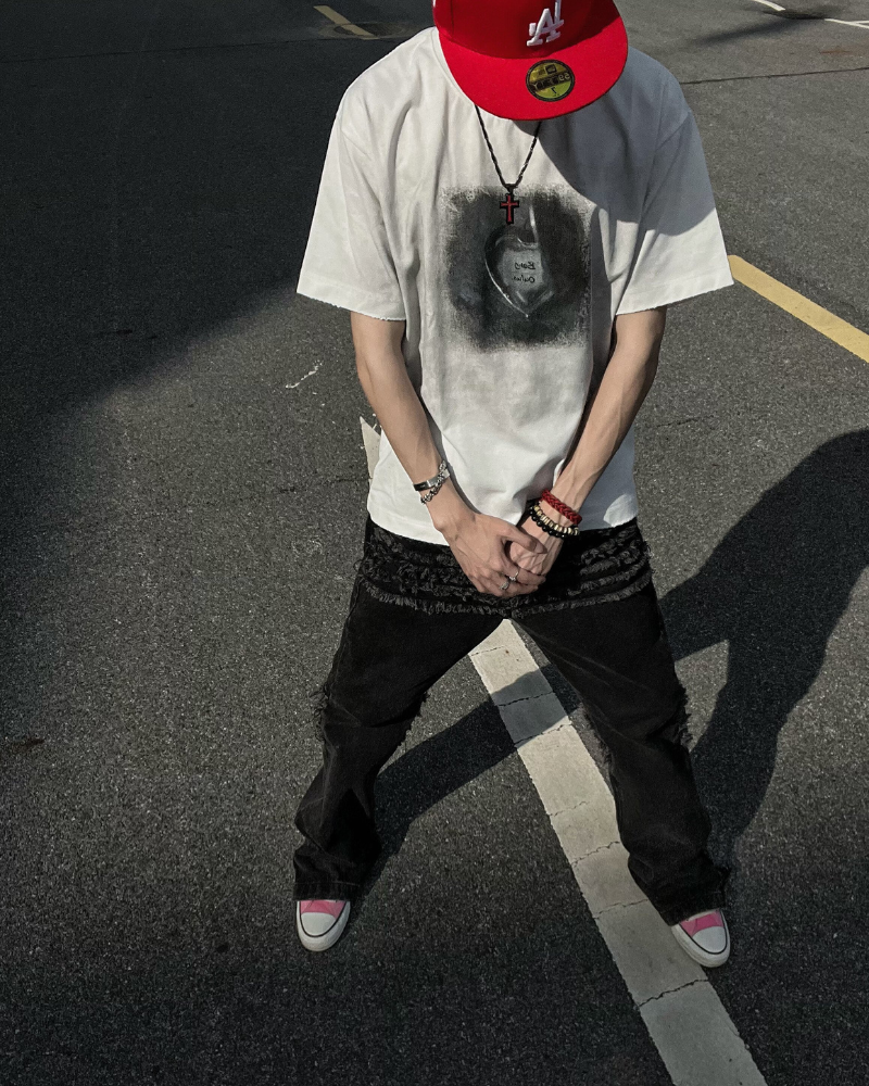 Techwear Vintage Distressed Graphic T-Shirt